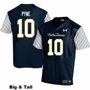 Notre Dame Fighting Irish Men's Drew Pyne #10 Navy Under Armour Alternate Authentic Stitched Big & Tall College NCAA Football Jersey JIV2699XB